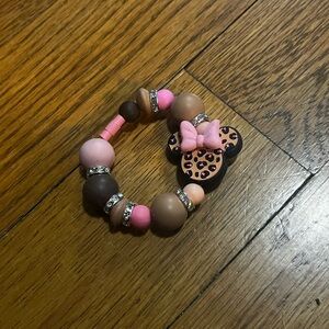 Handmade iconic Minnie Mouse Stanley Tumbler Cup Handle Bracelet charm